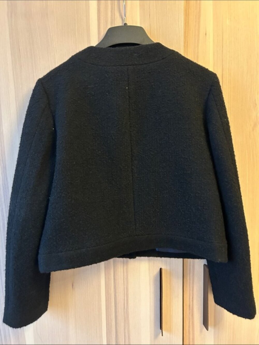 J. Crew Collection black lady jacket Italian wool Size 6 like new - Picture 5 of 9